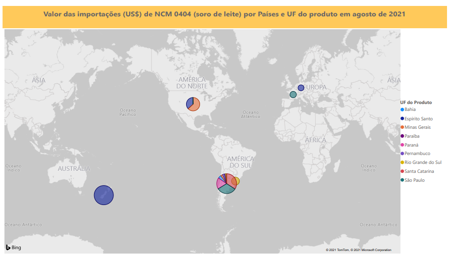 Relatório Mensal das Importações Brasileiras de NCM0404 (soro de leite)