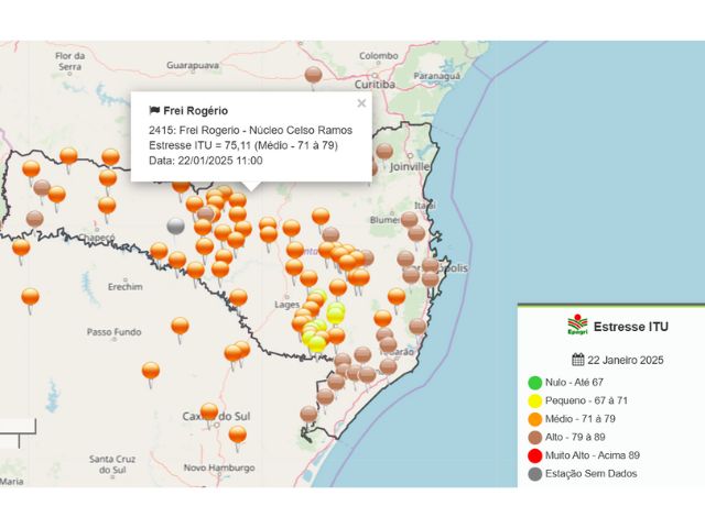 Epagri disponibiliza índice de estresse térmico para evitar perdas na produção de leite decorrentes do calor extremo