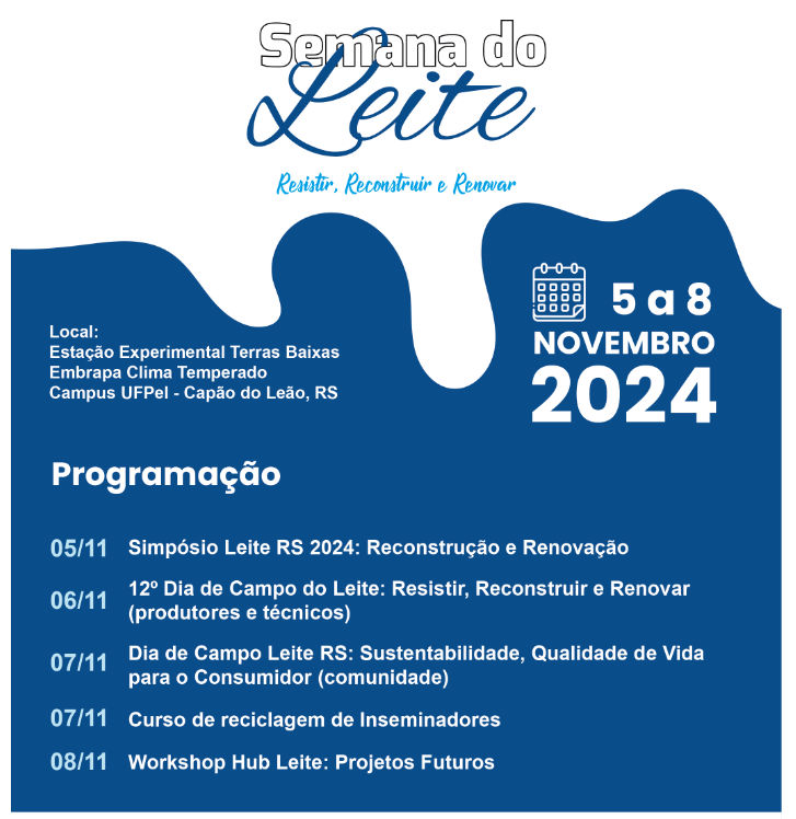 Embrapa e parceiros promovem Semana do Leite, em novembro
