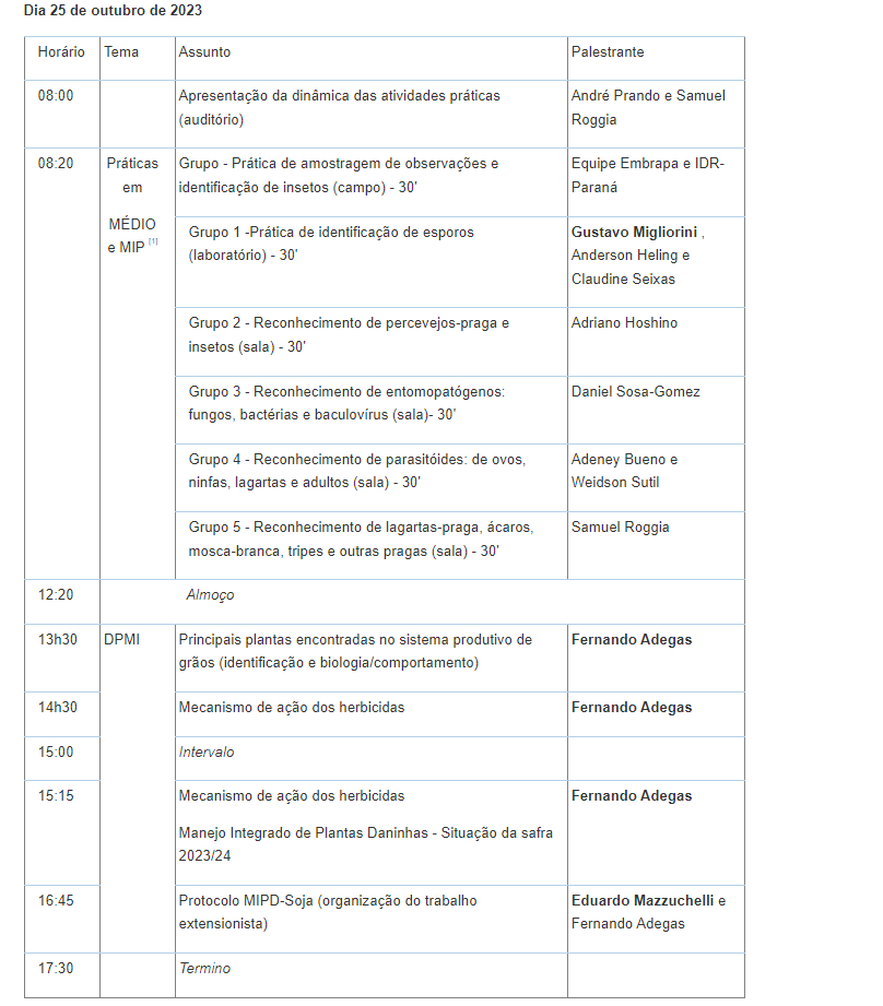 Embrapa e IDR-Paraná promovem curso de atualização em soja para assistência técnica do Paraná