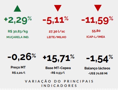 Produção de leite em MT em 2023 pode diminuir 3,26%