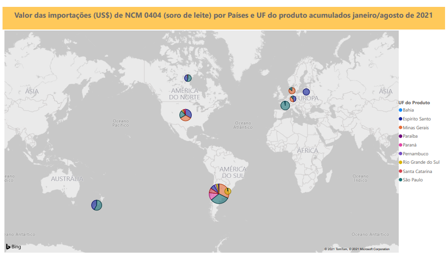 Relatório Mensal das Importações Brasileiras de NCM0404 (soro de leite)