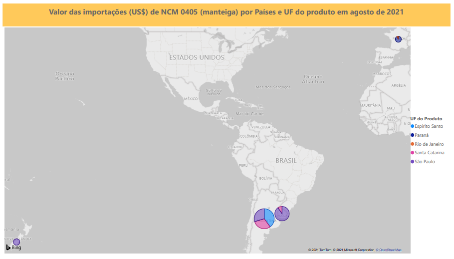 Relatório Mensal das Importações Brasileiras de NCM 0405 (manteiga)