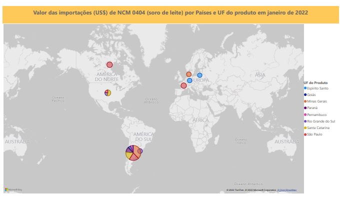 Relatório Mensal das Importações Brasileiras de NCM0404 (soro de leite)