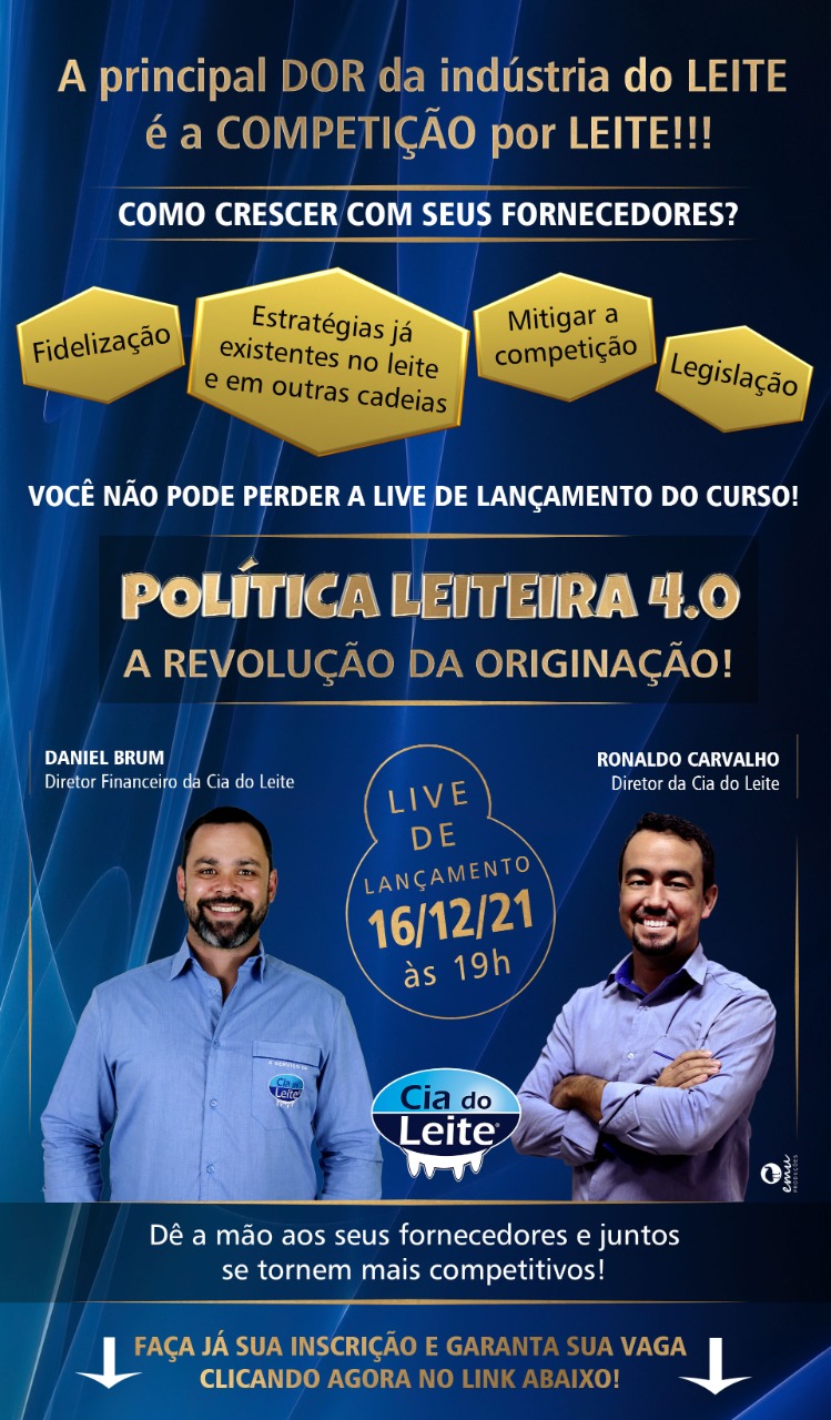 Curso Política Leiteira 4.0 - A Revolução da Originação!