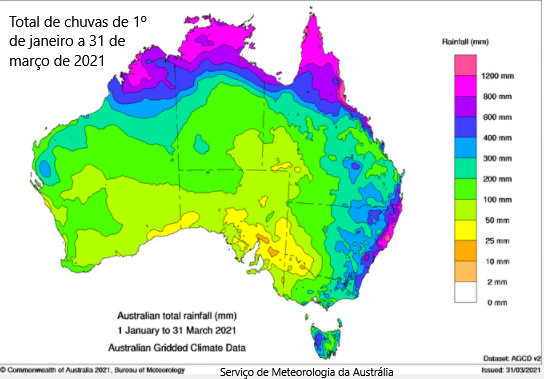 Austrália – Serviço de meteorologia prevê período de seca