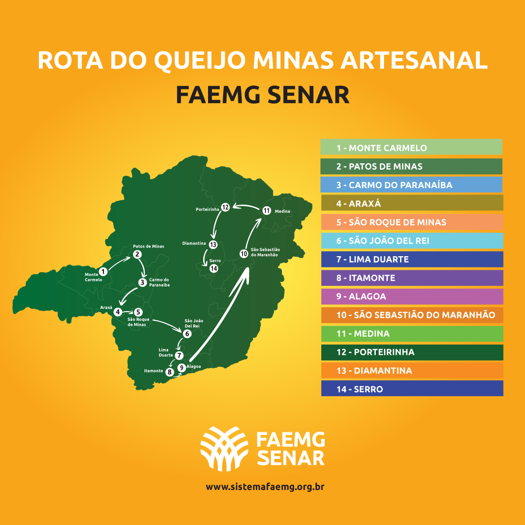 Rota do Queijo Minas Artesanal visita regiões produtoras