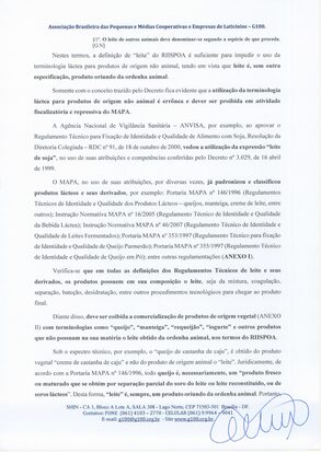 G100 envia ofício à Ministra Tereza Cristina sobre o uso indevido de terminologias lácteas