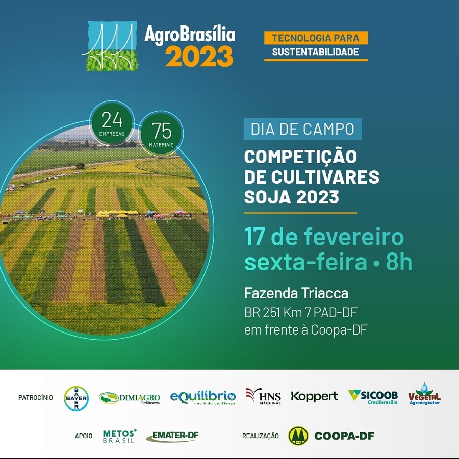 Embrapa Cerrados participa do Dia de Campo de Competição de Cultivares de Soja da AgroBrasília nesta sexta (17)