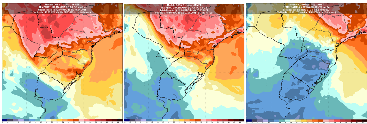 Chuvas retornam com força ao Rio Grande do Sul e nova onda de frio derruba as temperaturas a partir da quinta-feira (23)