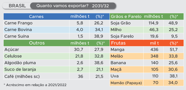 Produção de grãos deve crescer 36,8% nos próximos dez anos