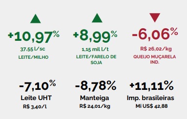 Preço/MT : preço do leite pago ao produtor recua 8,09 %