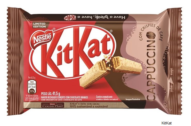 KitKat lança barra inédita com sabor de Cappuccino