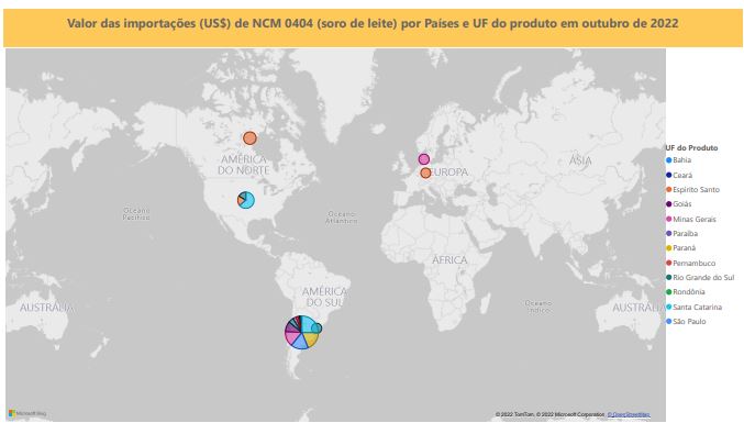 Relatório Mensal das Importações Brasileiras de NCM0404 (soro de leite)