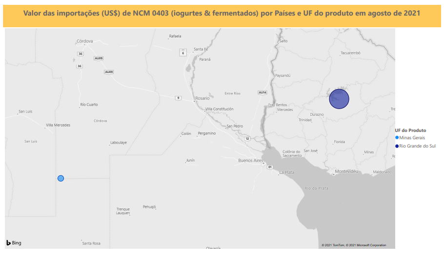 Relatório Mensal das Importações Brasileiras de NCM0403 (iogurtes&produtos fermentados)
