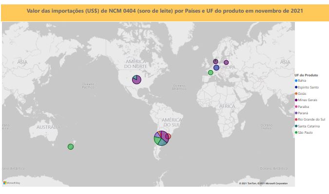 Relatório Mensal das Importações Brasileiras de NCM0404 (soro de leite)